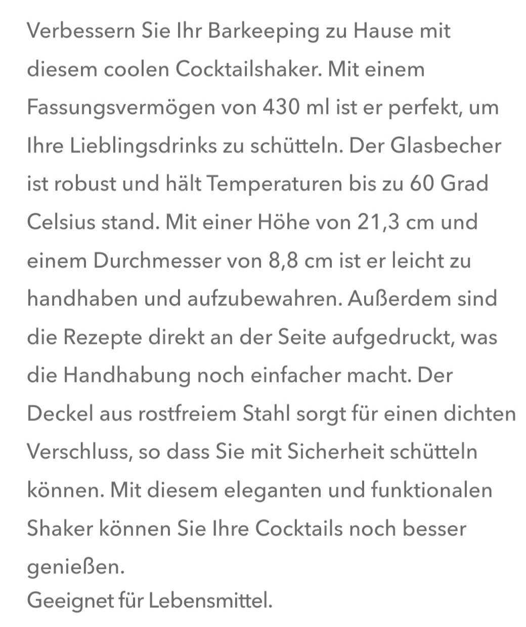 Gläser: Neu! Cocktailshaker-Glas- – Neu und originalverpackt aus Zürich von Venecia25 3