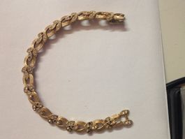 Bracelet doré et avec brillant - 17,5 cm
