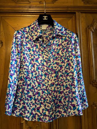 CAPUCINE PUERARI Bluse Gr.S 100% Seide Zustand: Perfekt