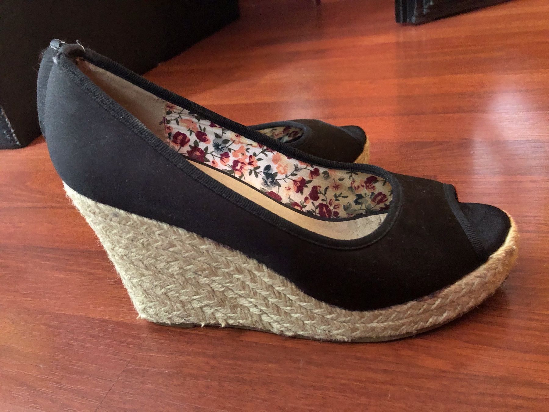 Damenschuhe: Espadrilles aus Stoff schwarz – Neu (gemäss Beschreibung) aus Unterseen von amj_zz7j