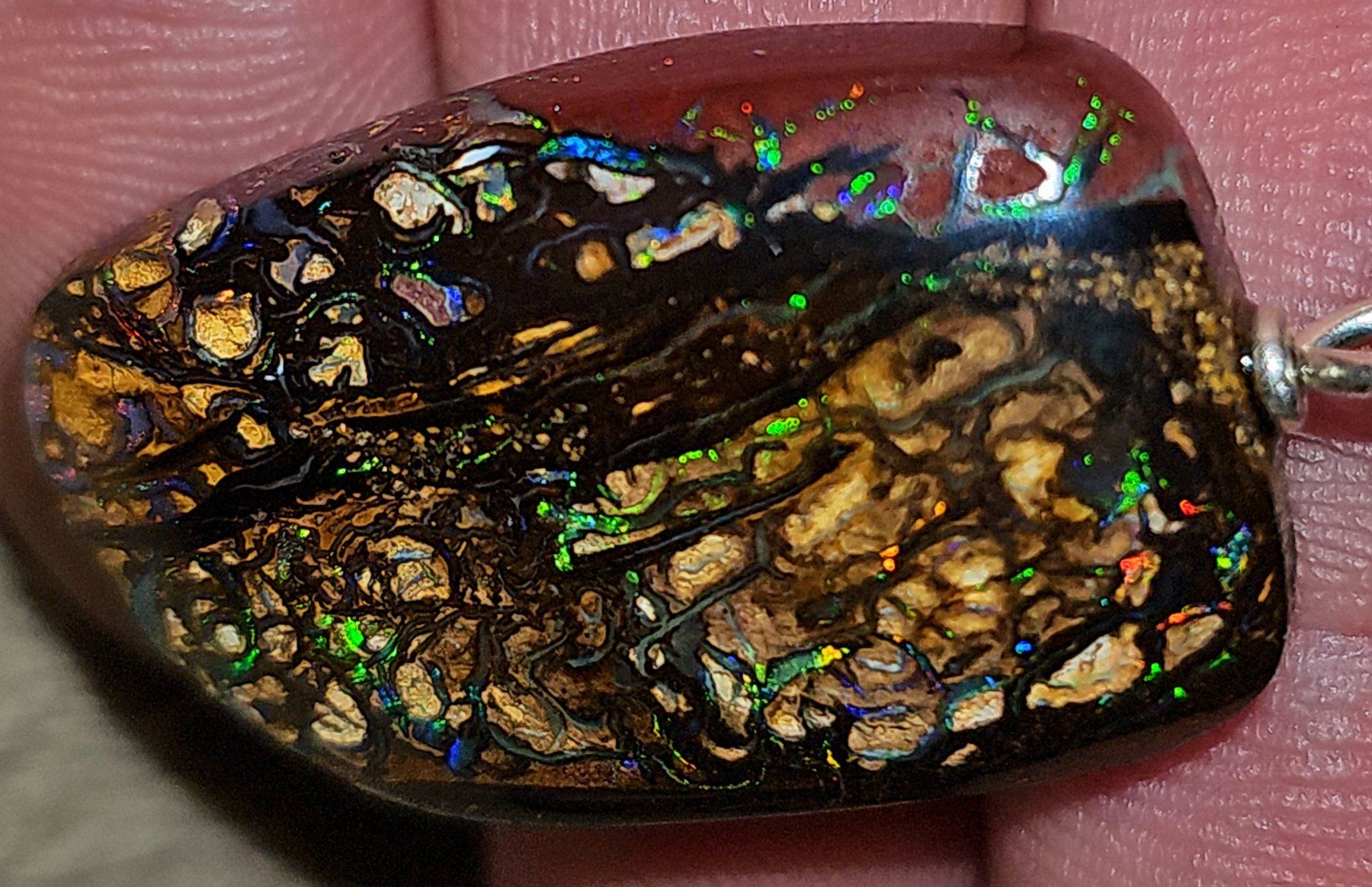 Edelsteine: Natürlicher australischer Boulder Opal Silber Anhänger – Neu und originalverpackt aus Uerkheim von Winwinner 4