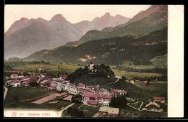 AK Château d'Oex, Panorama