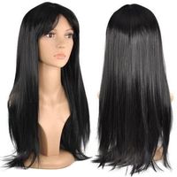 schwarz Perücke Langhaar Sexy Damen glat
