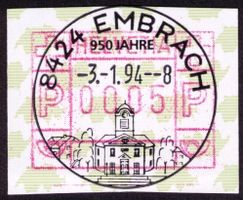 ATM 9_SONDER-VOLL-O 3.1.94_950 JAHRE Embrach >> ERSTTAG !