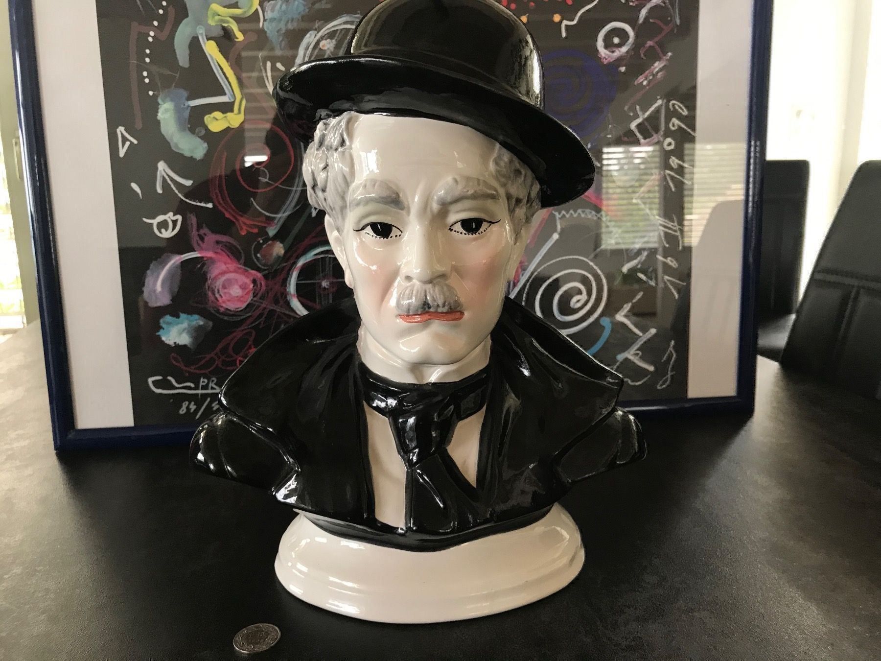 Figuren: Céramique ancienne Charlie Chaplin rare – Gebraucht aus Vallamand von Bricbracbroc82