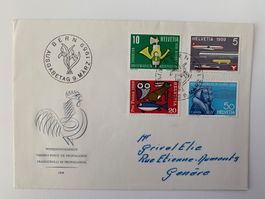 1959 Werbepostmarken wunderschönes Ersttag-Beleg.