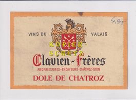 Etikette für Wein - Dôle de Chatroz /bd