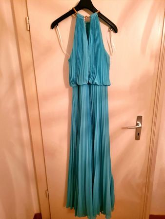 wunderschönes türkises Abendkleid, Gr. 14, entspricht Gr. 42