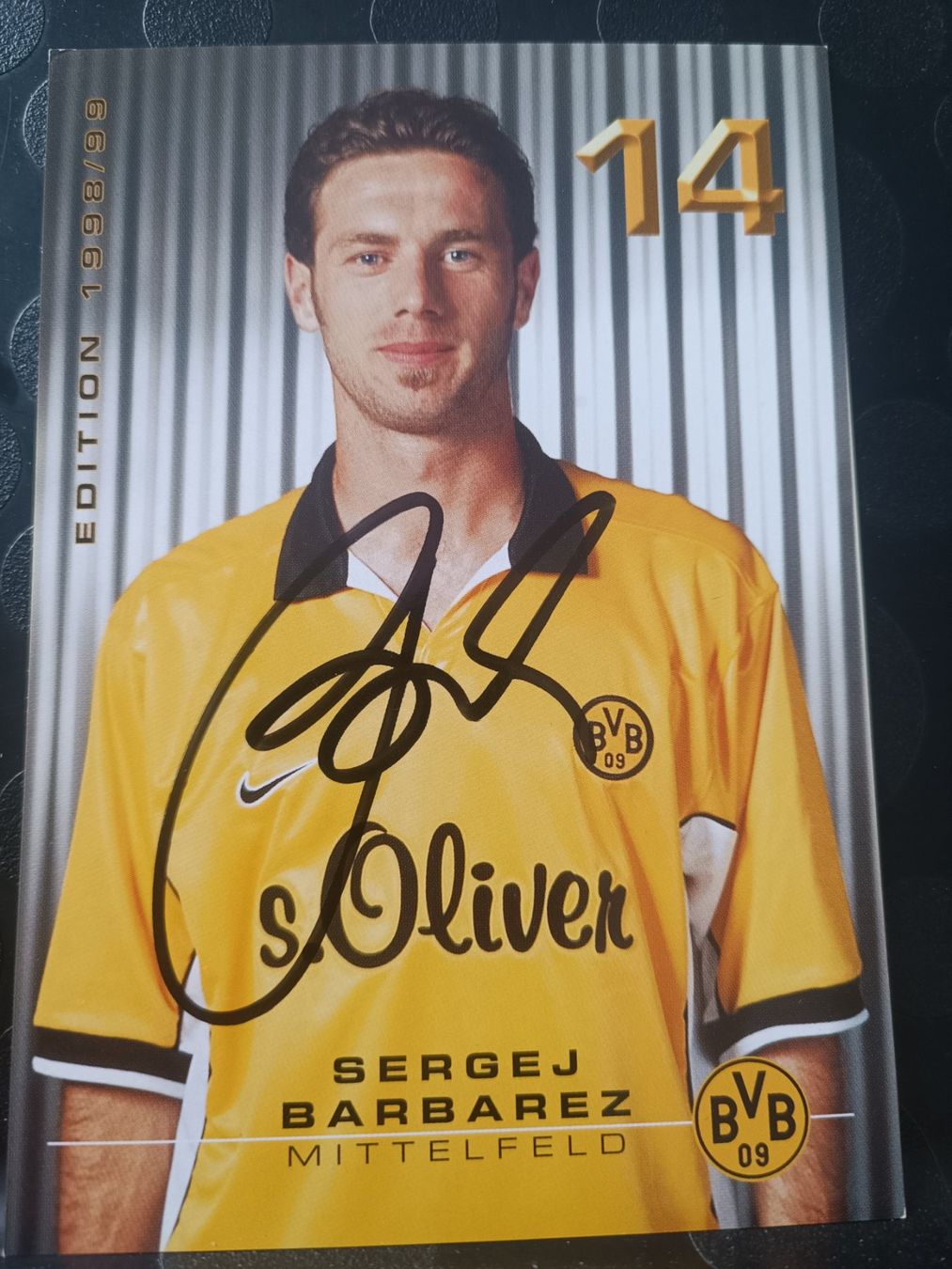 Autographes: Sergej Barbarez - BVB - Handsignierte alte Karte – D'occasion à Menziken par Artographs