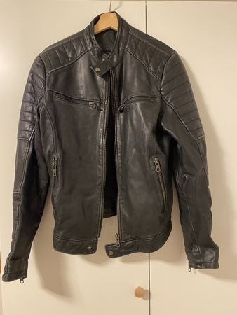 Lederjacke Be Edgy schwarz Biker-Stil 