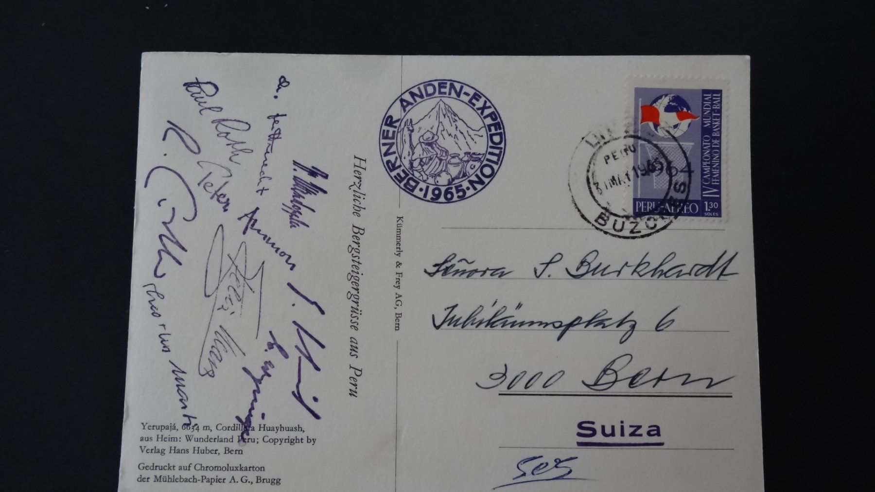 Cartes postales: BERNER ANDEN Expetition 1965    56 – D'occasion à Anwil par C-DAIHA