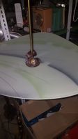 Tellerlampe Glas 50er 60er Jahre