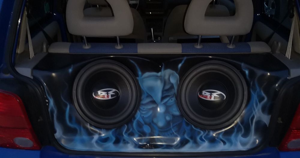 VW Lupo Boxenschassis Subwoofer Kickbässe Kofferraum