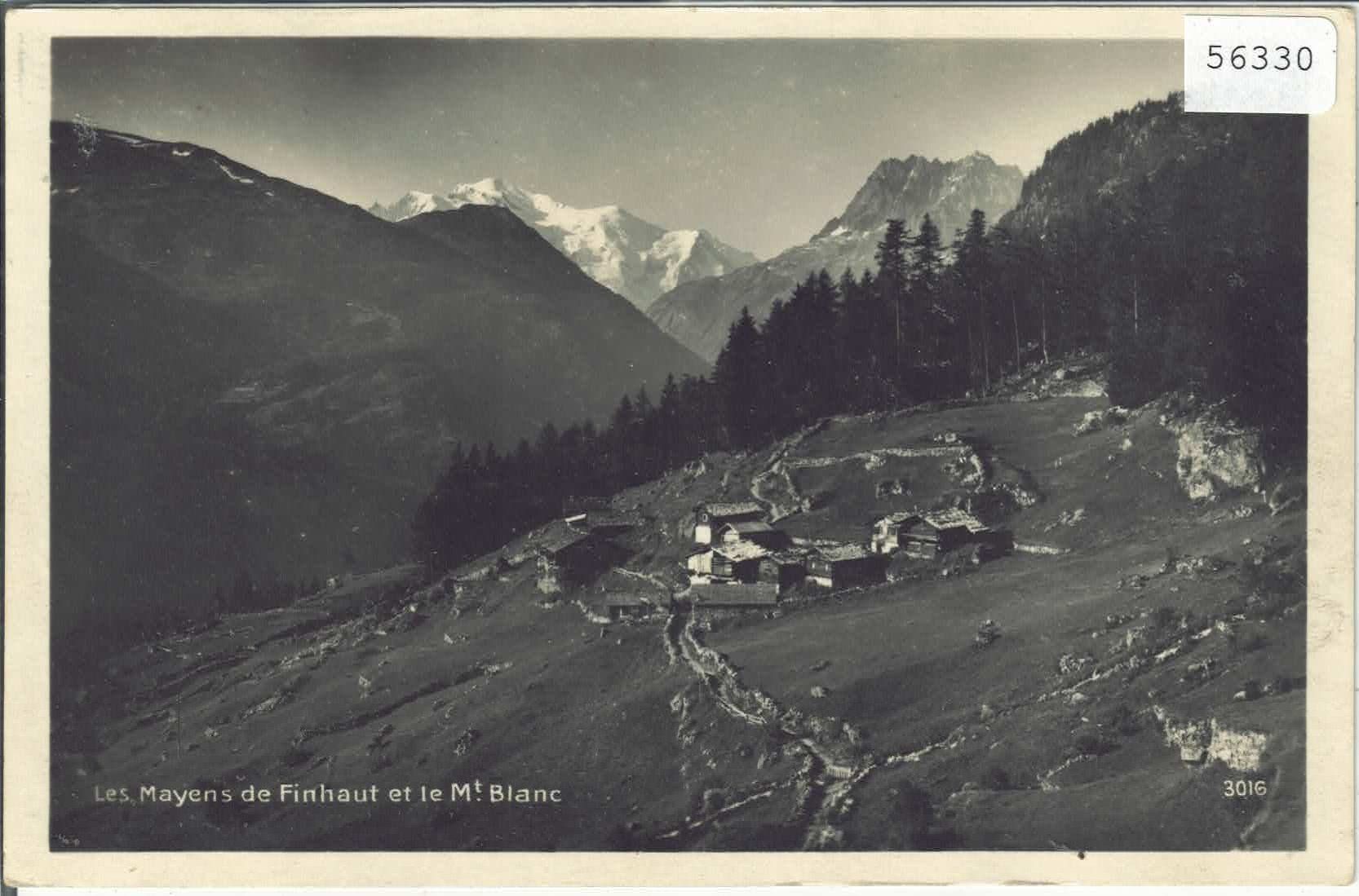 Cartes postales: Mayens de Finhaut et le Mt. Blanc – D'occasion à Ettingen par Kartenplanet