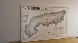 Wandbild "Alpen" mit Rahmen