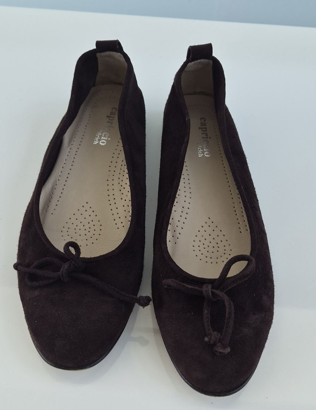 Scarpe da donna: Ballerinas CH Gr. 37.5 braun Wildleder Made in Italy – Usato da Rapperswil SG venduto da lemiii