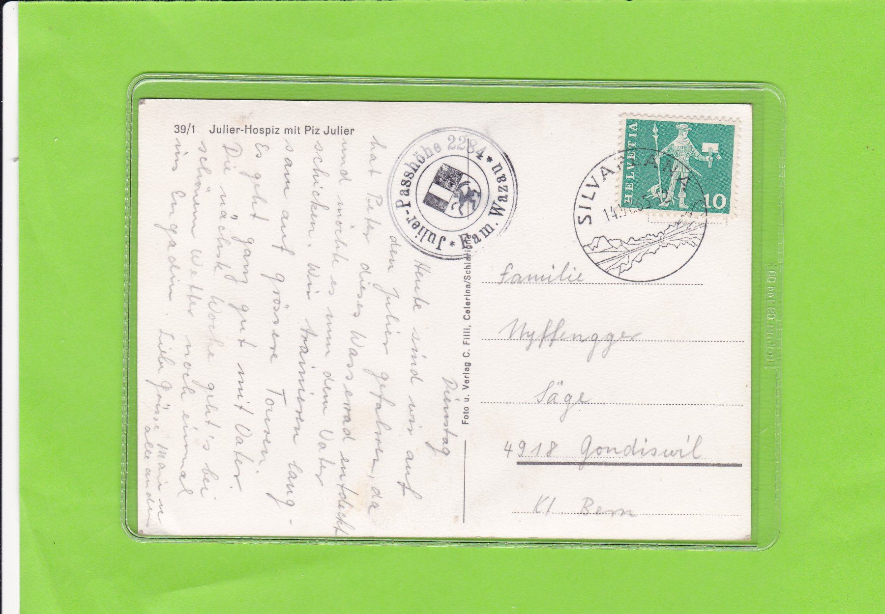 Cartoline postali: Julier Hospiz-Wasserrad – Usato da St. Peterzell venduto da neckertal 1