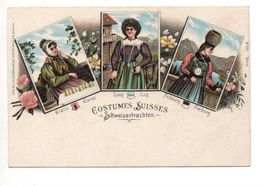 LITHO Schweizer Trachten - GLARUS - ZUG - FRIBOURG