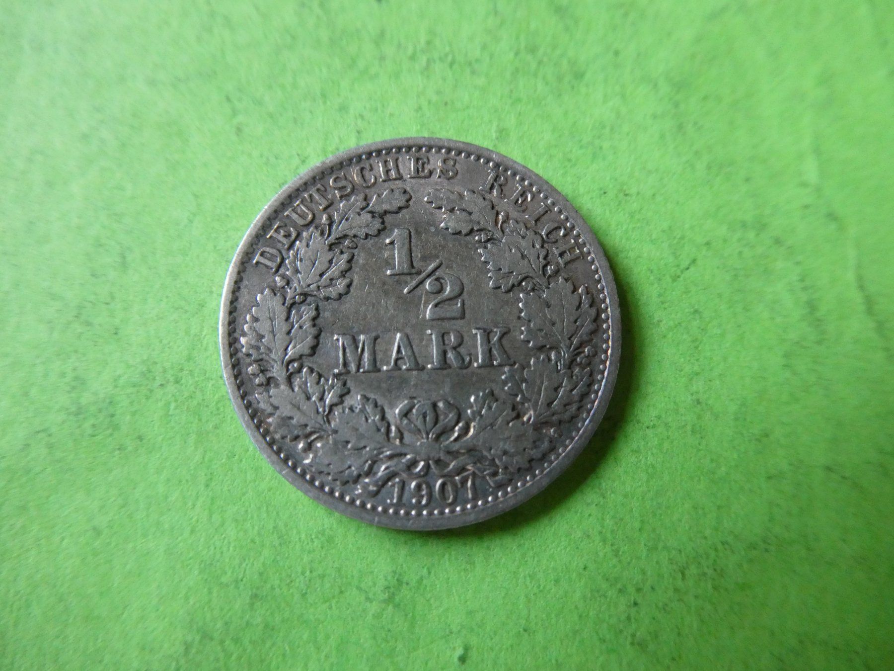 Tutti le monete: Dt. Reich 1907 A, 1/2 Silbermark – Usato da Hinterforst venduto da Rohusri