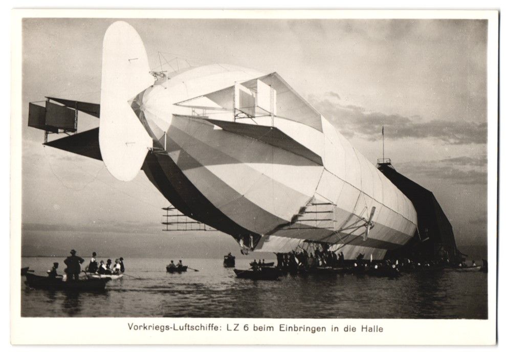 Fotografie & Manifesti: Fotografie Zeppelin LZ 6 beim Einbringen – Usato da Berlin venduto da bartko-reher