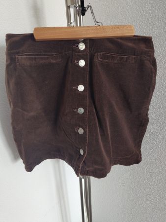 H&M Vintage Rock aus Samt dunkelbraun Gr. 40