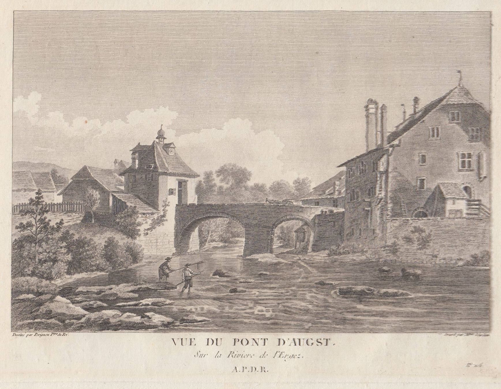 Posters & Illustrations: AUGST, BASELLAND, KUPFERSTICH 1788 – Antique à Grüningen par Kartensammler