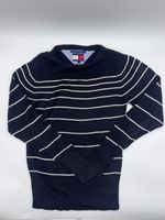 Tommy Hilfiger Strickpullover, Grösse L, Dunkelblau/Weiss