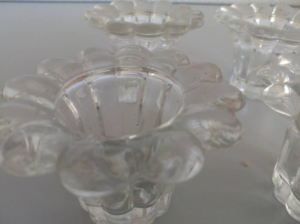 Portacandele: 4 schöne Glas Kerzenhalter – Usato da Giswil venduto da Anubis20 2