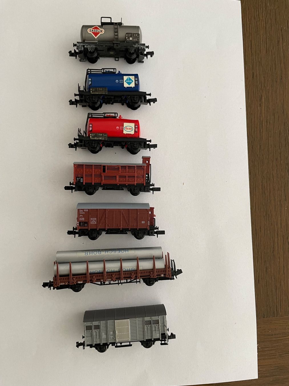 Arnold Modellini di ferrovie: Arnold Spur N   7 x  verschiedene Güterwagen – Usato da Rorschach venduto da Karotten
