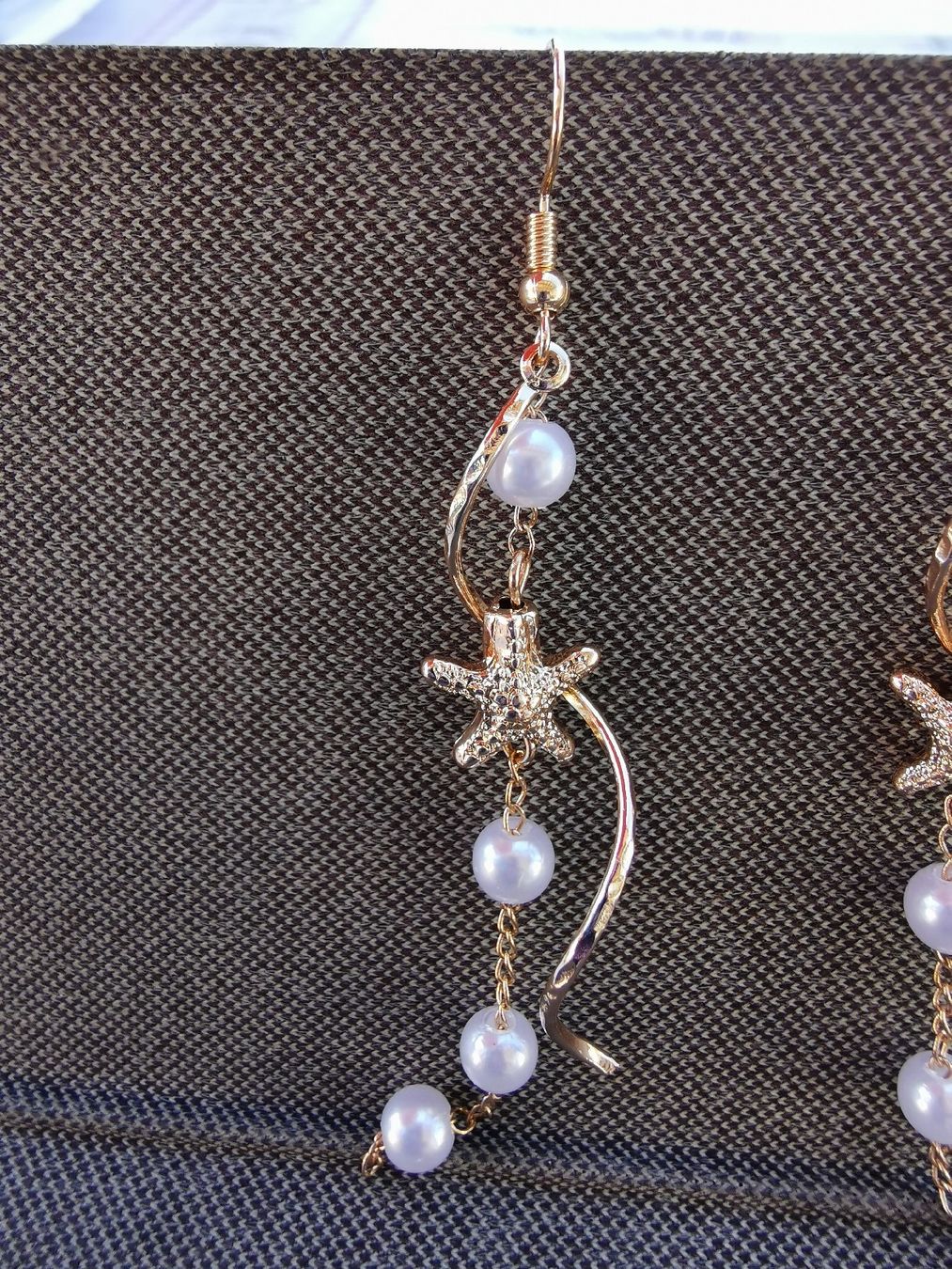 Boucles d'oreille: Süsse Seestern/Perlen Ohrhänger – Neuf (Voir description) à Egnach par WalNic 2