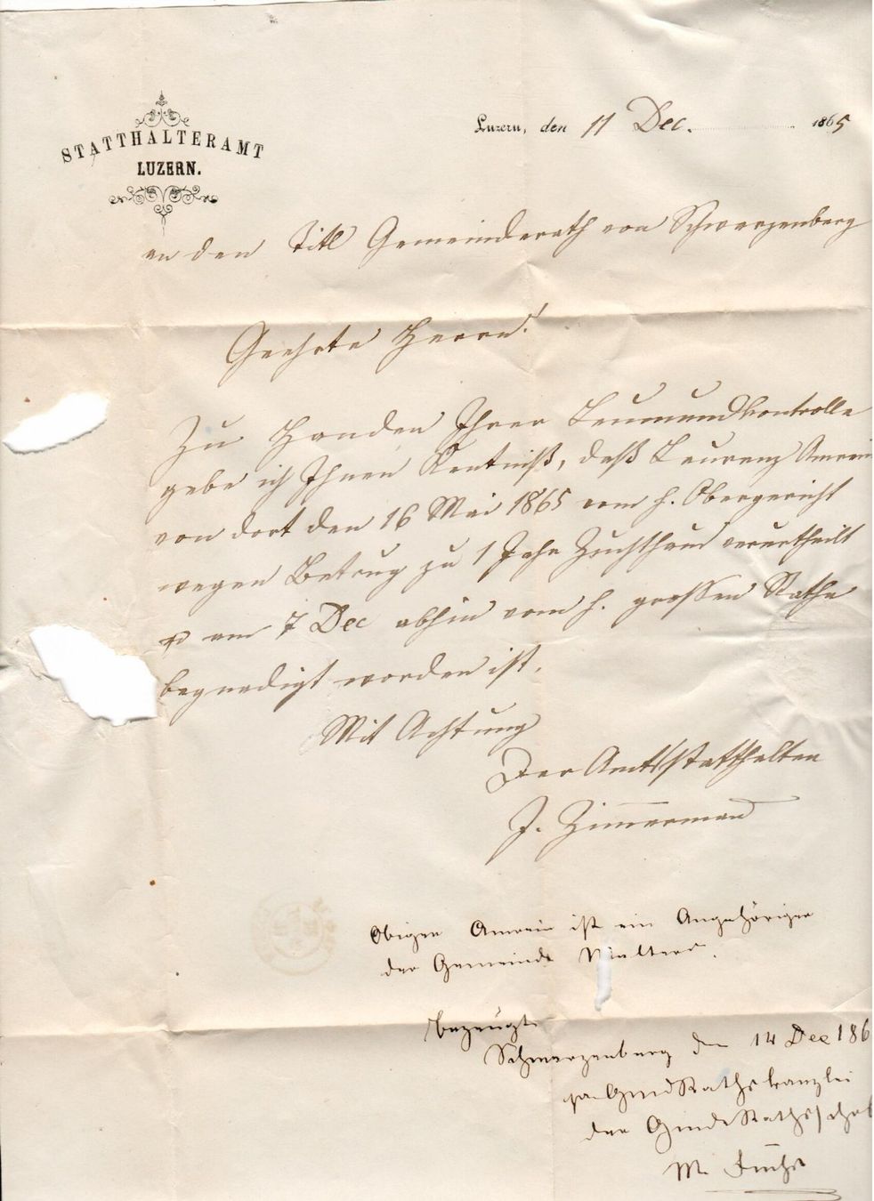 Alle Briefmarken: Vorphila Luzern 1865 – Gebraucht aus Wolhusen von Curver9 1