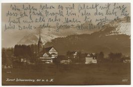 1917 Schwarzenberg Privat Karte Luzern Dorf Ansicht Kurort