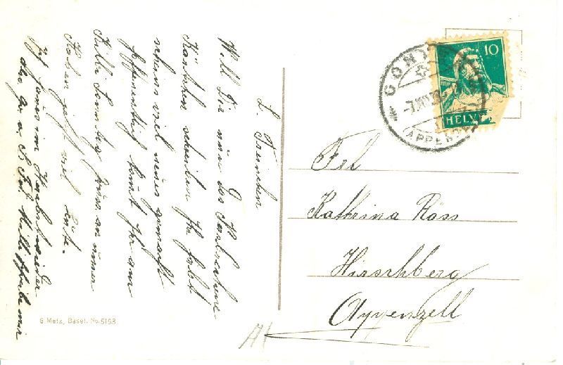 Cartoline postali: Jakobsbad - Kurhaus + 1938 – Usato da Emmenbrücke venduto da teestube 1