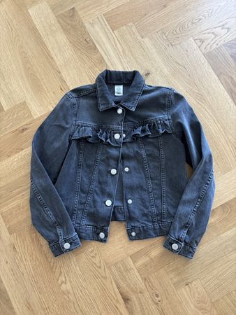 Jeansjacke schwarz von H&M, Grösse 140