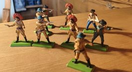 Zinnfiguren Cowboys Set 8 Stk. gebraucht