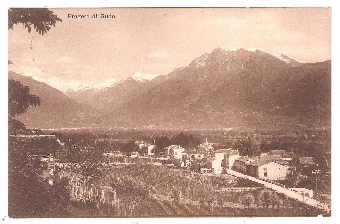 Cartoline postali: 13.3.1923?  Luftbild von Progero di Gudo – Usato da Zürich venduto da Hagliweg 1