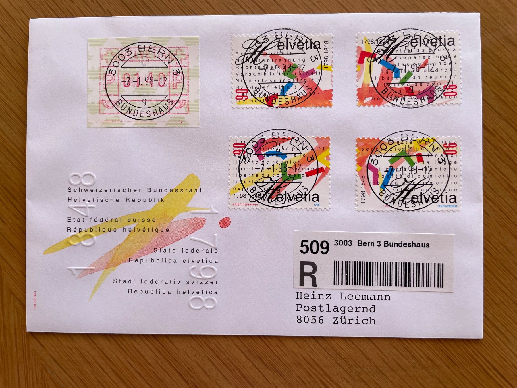 Tutti i francobolli: 5 oblit. centrales, Recommandé, 1er j. parfait état ! – Usato da Sonceboz-Sombeval venduto da Comment2