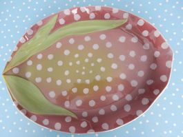 Tablett Platte Schale Fritillaria Schachbrettblume Porzellan