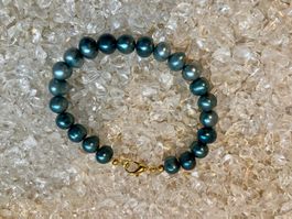 Armband - Zuchtperlen gefärbt