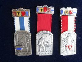 3 X Feldmeisterschft V.Z.F. Kantonswappen ZG - OW - NW - SZ