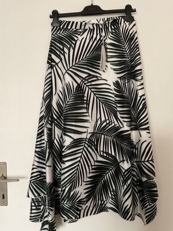 HUGO BOSS 100% Seiden Rock Palmenprint Gr 36 NEU, NP 350