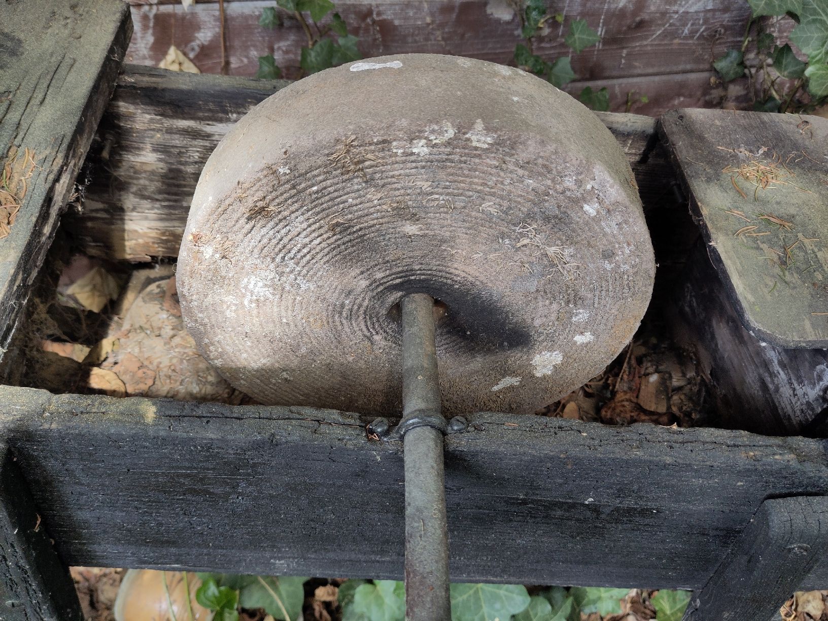 Tutte le macchine: Seltene antike Schleifscheibe mit Sichel - Gartendeko! – Difettoso da Derendingen venduto da Biberister 1