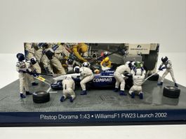 BMW Williams FW23 Formel 1 Pitstop Diorama 1:43, MINICHAMPS