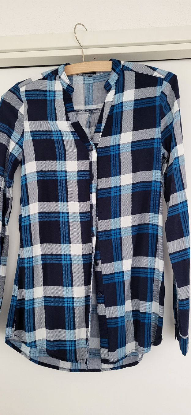 C&A Camicette, T-shirt & Top: Blau-weiss karierte Bluse Gr. 164 – Usato da Merenschwand venduto da Boonie