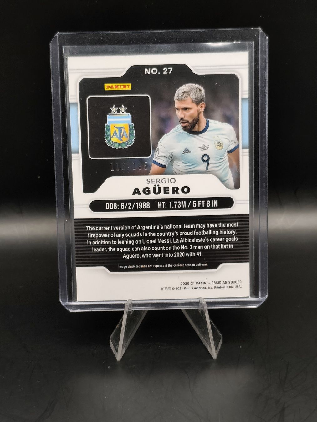 Panini Carte collezionabili: Sergio Agüero - Panini Obsidian /195 - Argentinien – Usato da Ostermundigen venduto da DaCards 1