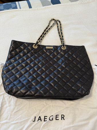 NEUWERTIG "JAEGER" TASCHE, ECHT LEDER SCHWARZ***TOP 🎁