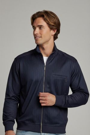 Vincent D'Amérique Marineblaue Reißverschlussjacke - Größe M