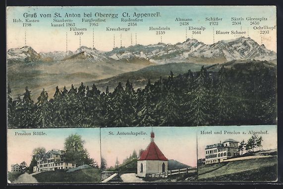 Cartoline postali: St. Anton, Pension Rössle, St. Antonska – Usato da Berlin venduto da bartko-reher