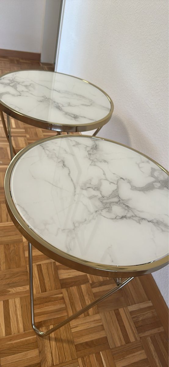 Tables: 2 Beistelltische Marmoroptik – D'occasion à Brüttisellen par naz_5wdh 2