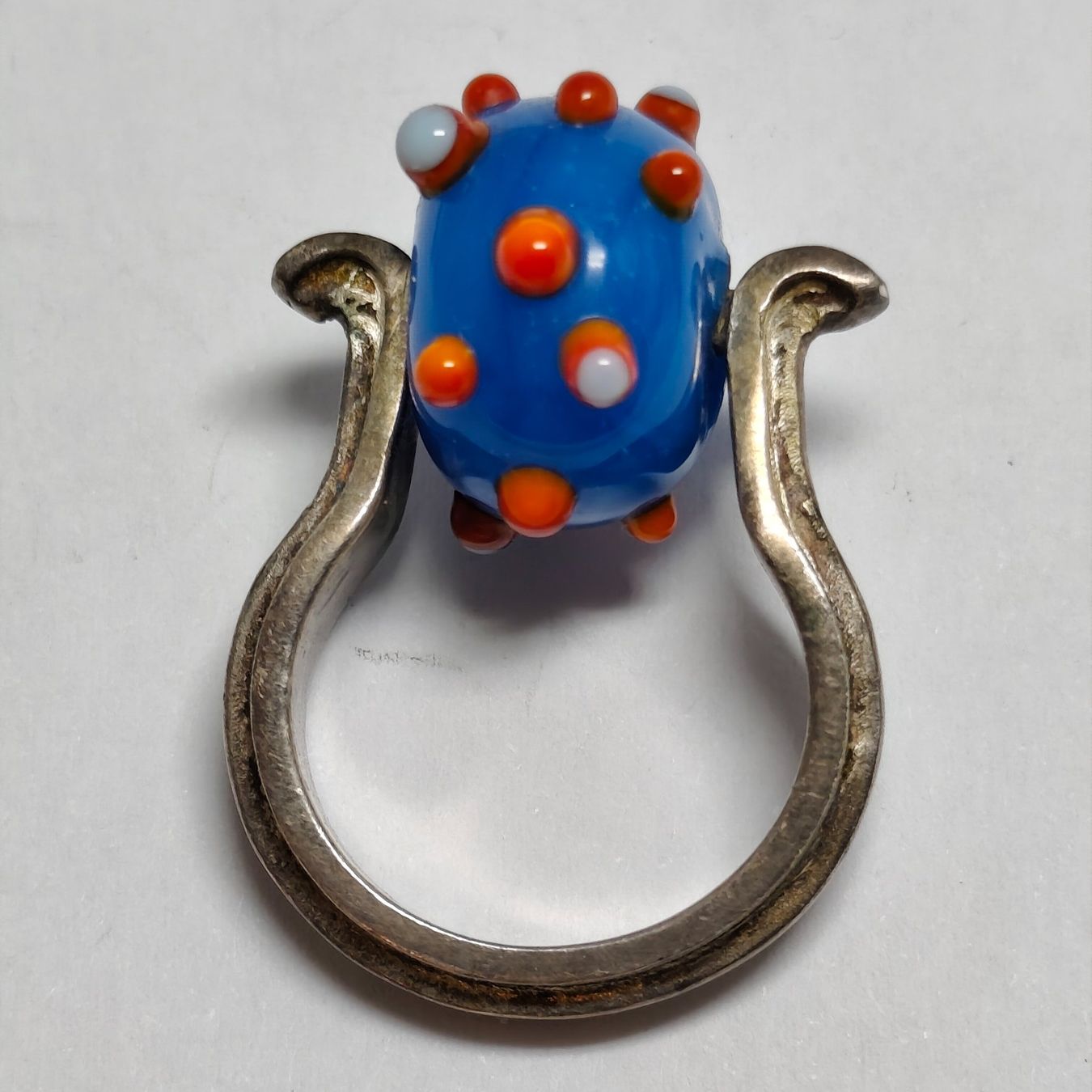 Anelli: Silberring mit Murano Glasperle / Stachelperle #B2 – Usato da Châtelaine venduto da Tropic.Watch2 1
